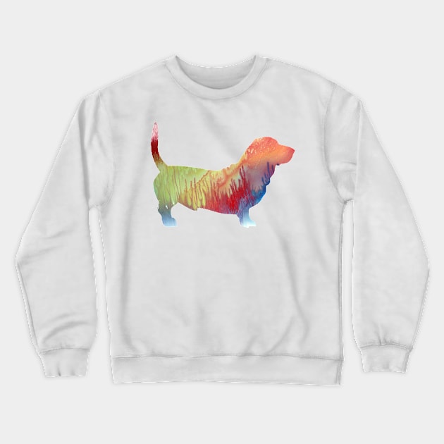 Basset hound Crewneck Sweatshirt by TheJollyMarten